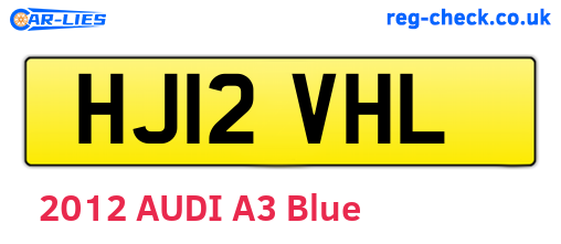 HJ12VHL are the vehicle registration plates.