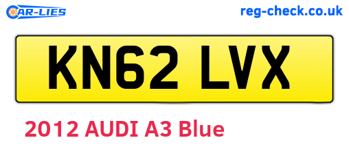 KN62LVX are the vehicle registration plates.