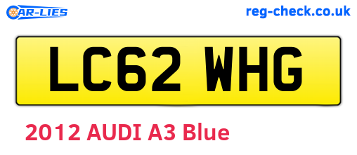 LC62WHG are the vehicle registration plates.