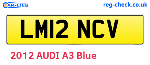 LM12NCV are the vehicle registration plates.