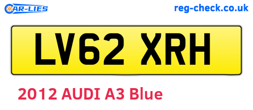 LV62XRH are the vehicle registration plates.