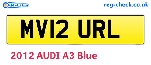 MV12URL are the vehicle registration plates.