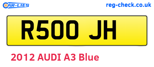 R50OJH are the vehicle registration plates.