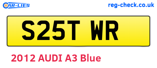 S25TWR are the vehicle registration plates.