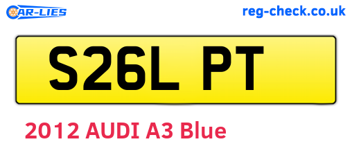 S26LPT are the vehicle registration plates.