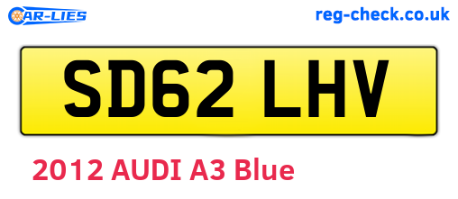 SD62LHV are the vehicle registration plates.