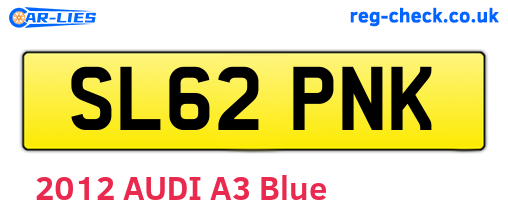 SL62PNK are the vehicle registration plates.