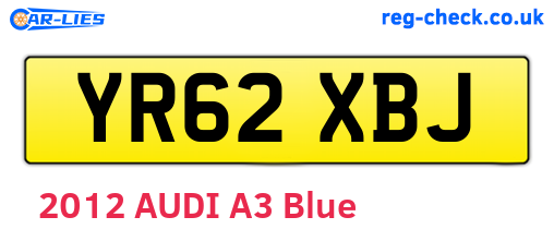 YR62XBJ are the vehicle registration plates.