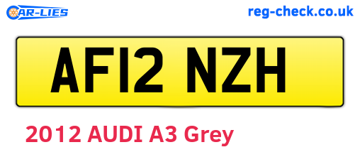 AF12NZH are the vehicle registration plates.
