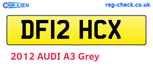 DF12HCX are the vehicle registration plates.
