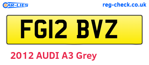 FG12BVZ are the vehicle registration plates.