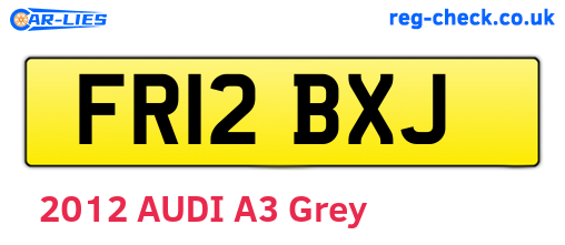 FR12BXJ are the vehicle registration plates.
