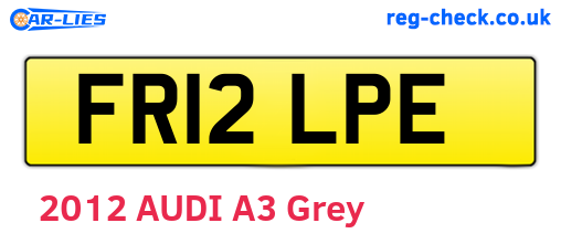 FR12LPE are the vehicle registration plates.