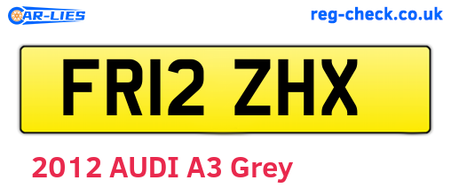 FR12ZHX are the vehicle registration plates.