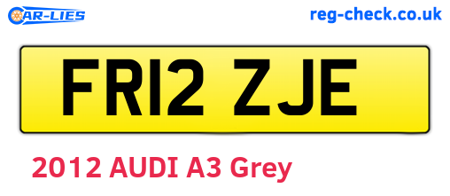 FR12ZJE are the vehicle registration plates.