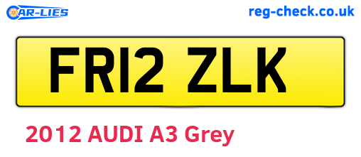 FR12ZLK are the vehicle registration plates.