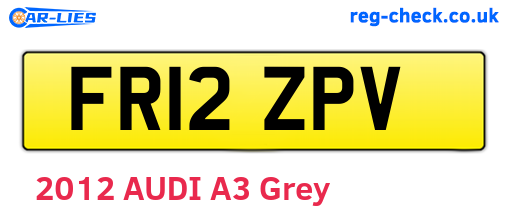 FR12ZPV are the vehicle registration plates.
