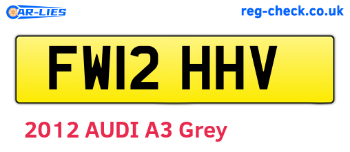 FW12HHV are the vehicle registration plates.