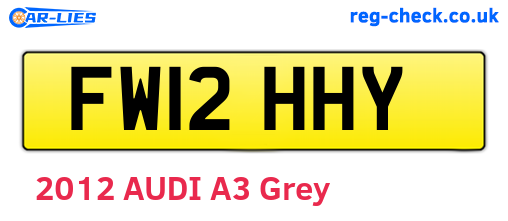 FW12HHY are the vehicle registration plates.