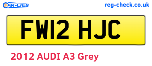 FW12HJC are the vehicle registration plates.