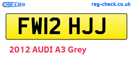 FW12HJJ are the vehicle registration plates.