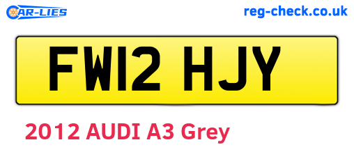 FW12HJY are the vehicle registration plates.