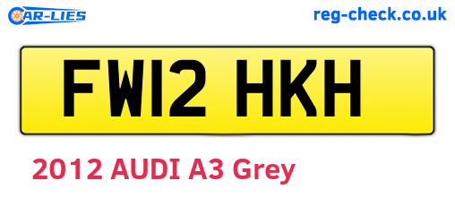 FW12HKH are the vehicle registration plates.