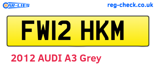 FW12HKM are the vehicle registration plates.