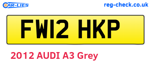 FW12HKP are the vehicle registration plates.
