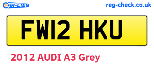 FW12HKU are the vehicle registration plates.