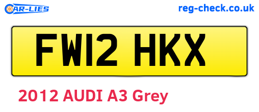 FW12HKX are the vehicle registration plates.