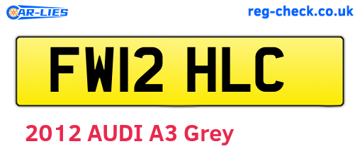FW12HLC are the vehicle registration plates.