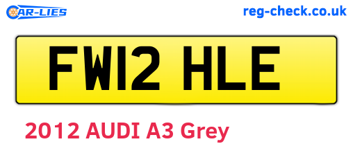 FW12HLE are the vehicle registration plates.