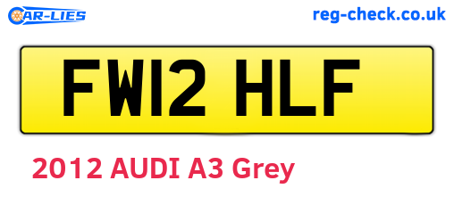 FW12HLF are the vehicle registration plates.