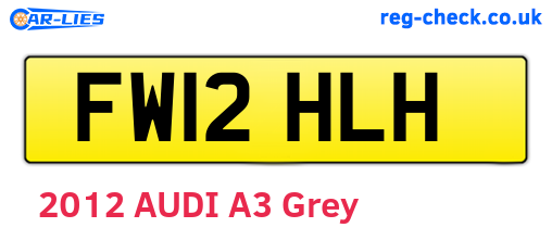 FW12HLH are the vehicle registration plates.