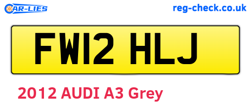 FW12HLJ are the vehicle registration plates.