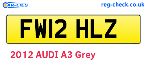 FW12HLZ are the vehicle registration plates.