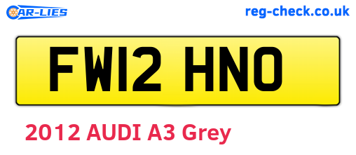 FW12HNO are the vehicle registration plates.