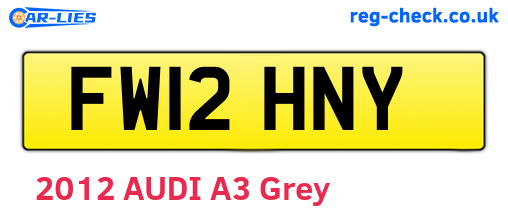 FW12HNY are the vehicle registration plates.