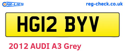 HG12BYV are the vehicle registration plates.