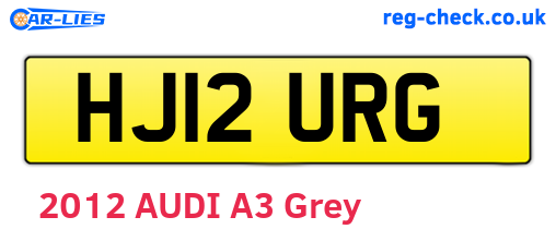 HJ12URG are the vehicle registration plates.