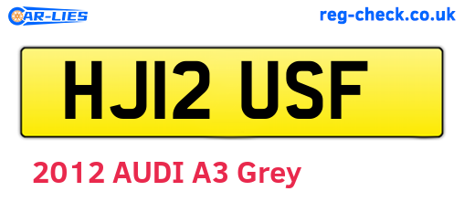 HJ12USF are the vehicle registration plates.