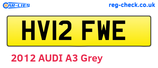 HV12FWE are the vehicle registration plates.