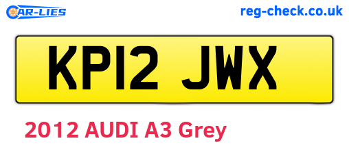 KP12JWX are the vehicle registration plates.