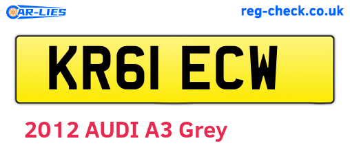 KR61ECW are the vehicle registration plates.