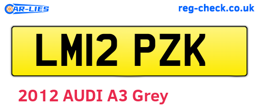 LM12PZK are the vehicle registration plates.