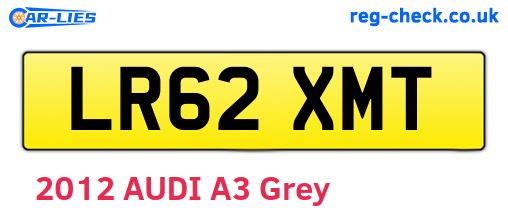 LR62XMT are the vehicle registration plates.