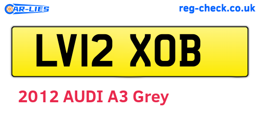 LV12XOB are the vehicle registration plates.