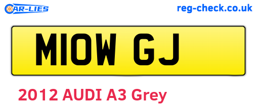 M10WGJ are the vehicle registration plates.