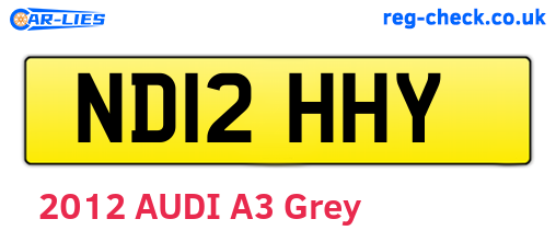 ND12HHY are the vehicle registration plates.